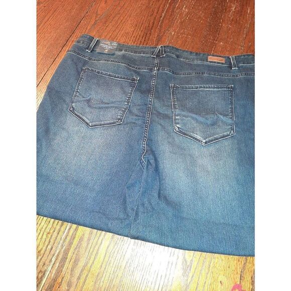 New 24W Angels Forever Young Skinny Crop High Rise Denim Blue Jeans Casual Pants - Picture 4 of 5